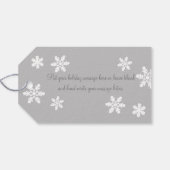 ファミリークリスマスシルバーグレーフォトスノーフレークH ギフトタグ (裏面横)