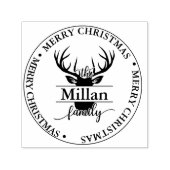 ファミリークリスマススプリットモノグラムテーマ セルフインキングスタンプ (デザイン)