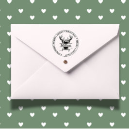 ファミリークリスマススプリットモノグラムテーマ セルフインキングスタンプ