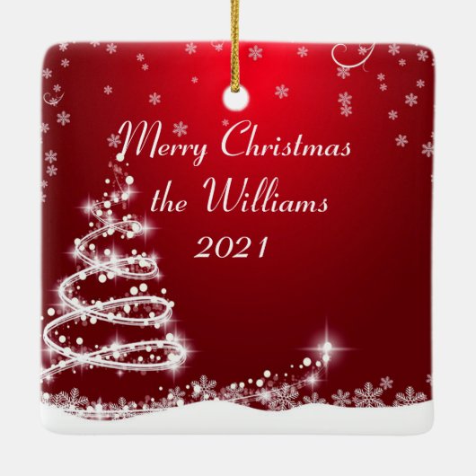 ファミリークリスマスツリーオーナメント セラミックオーナメント (裏面)
