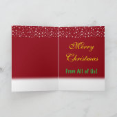 ファミリークリスマスツリーカスタム写真グリーティングカード シーズンカード (内部)