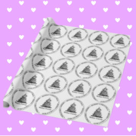 ファミリークリスマスツリーテーマ ラッピングペーパー