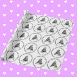 ファミリークリスマスツリーテーマ ラッピングペーパー