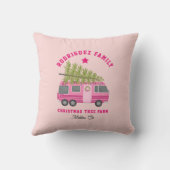 ファミリークリスマスツリーファームマリブピンクRVピンク クッション (裏面)