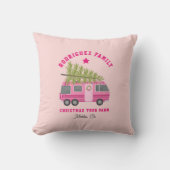 ファミリークリスマスツリーファームマリブピンクRVピンク クッション (正面)