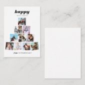 ファミリークリスマスツリー写真コラージュホリデー ノートカード (正面/裏面)