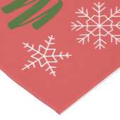 ファミリークリスマスツリー写真 ショートテーブルランナー (コーナー)