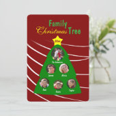 ファミリークリスマスツリー記念カスタム品フォトカード シーズンカード (スタンド正面)