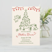 ファミリークリスマスディナーハンドドローファンシート 案内状 (スタンド正面)