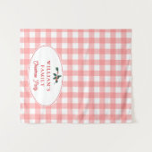 ファミリークリスマスディナーパーティービュッフェテーブルランナー タペストリー (正面(横))