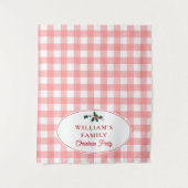 ファミリークリスマスディナーパーティービュッフェテーブルランナー タペストリー (正面)