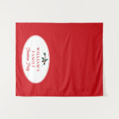 ファミリークリスマスディナーパーティービュッフェテーブルランナー タペストリー (正面(横))