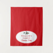 ファミリークリスマスディナーパーティービュッフェテーブルランナー タペストリー (正面)