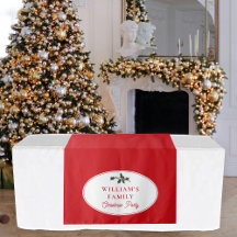 ファミリークリスマスディナーパーティービュッフェテーブルランナー