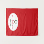 ファミリークリスマスディナーパーティービュッフェテーブルランナー タペストリー (正面(横))