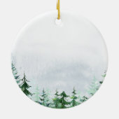 ファミリークリスマスハウスオーナメントギフト セラミックオーナメント (裏面)