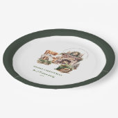 ファミリークリスマスパーソナライズされたパーティー ペーパープレート (アングル)