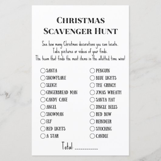 ファミリークリスマスパーティーゲーム印刷 (正面)