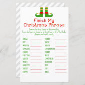 ファミリークリスマスパーティーゲーム印刷 (正面/裏面)