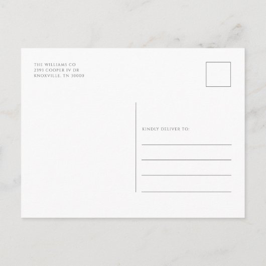 ファミリークリスマスパーティーレッドトラック インビテーションポストカード (裏面)