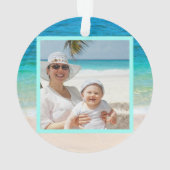 ファミリークリスマスビーチシェルフォトオーナメント オーナメント (裏面)