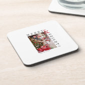 ファミリークリスマスフォトカモダンードスクリプトホリデー コースター (左側)