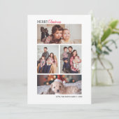 ファミリークリスマスフォーフォトコラージュホリデーカード 招待状 (スタンド正面)