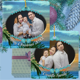 ファミリークリスマスプエルトサンセット1557 セラミックオーナメント