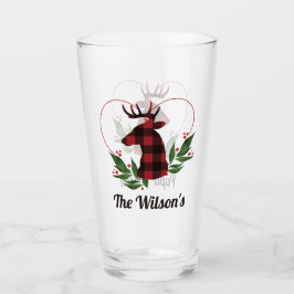 ファミリークリスマスプレッドディアーカスタムピントグラス タンブラーグラス
