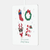 ファミリークリスマスホリデーボホ メタルオーナメント (正面左)