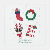 ファミリークリスマスホリデーボホ メタルオーナメント (裏面)