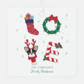 ファミリークリスマスホリデーボホ メタルオーナメント (正面)