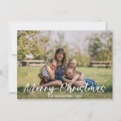 ファミリークリスマスホリデー金ゴールド紙吹雪写真 (正面)