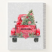 ファミリークリスマスレシピヴィンテージレッドトラックノート ノートブック (裏面)