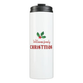 ファミリークリスマスレッドホリー タンブラー