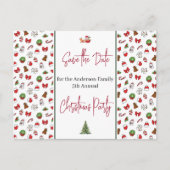 ファミリークリスマス救パーティーザクリスマスホリデー ポストカード (正面)