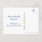 ファミリークリスマス雪だるま シーズンポストカード (裏面)