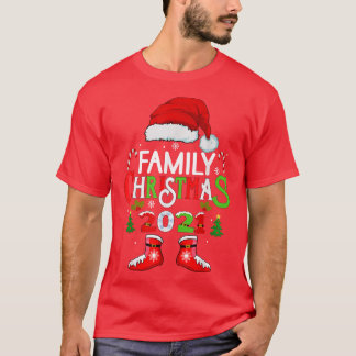 ファミリークリスマス2021クルークリスマススクワッドサンタおもしろい Tシャツ