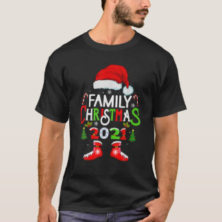 ファミリークリスマス2021クルークリスマス分隊サンタおもしろい Tシャツ