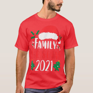 ファミリークリスマス2021マッチングパジャマサンタハット Tシャツ