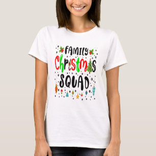 ファミリークリスマス2022マッチングサンタハットライツXm Tシャツ