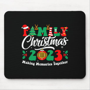 ファミリークリスマス2023マッチングスクワッドおもしろいクリスマスSant マウスパッド