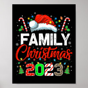 ファミリークリスマス2023マッチングスクワッドサンタ小妖精や小人おもしろい ポスター
