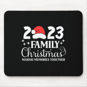 ファミリークリスマス2023マッチングスクワッドサンタ小妖精や小人おもしろい マウスパッド