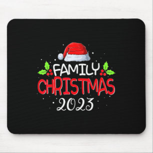ファミリークリスマス2023マッチングスクワッドサンタ小妖精や小人おもしろい マウスパッド