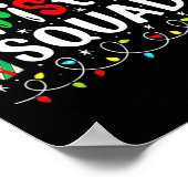 ファミリークリスマス2023 Santa Hat Crewおもしろい女性男性 ポスター (角)