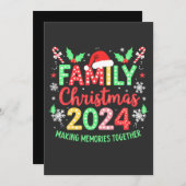 ファミリークリスマス2024クリスマスファミリーマッチング服 招待状 (正面/裏面)