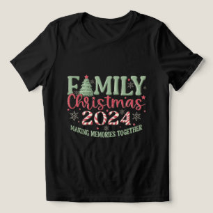 ファミリークリスマス2024ブラック トライブレンドTシャツ