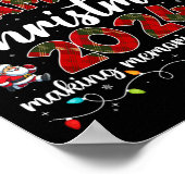 ファミリークリスマス2024マッチングスクワッドサンタ小妖精や小人おもしろい ポスター (角)