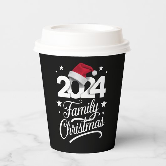 ファミリークリスマス2024マッチングパジャマサンタ 紙コップ (正面)